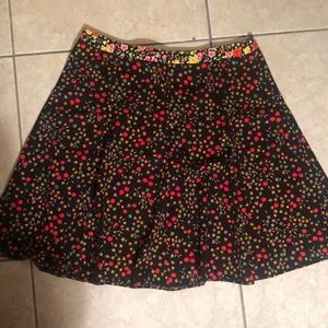 Dolce and Gabbana black floral skirt